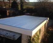 Pent garage roof
